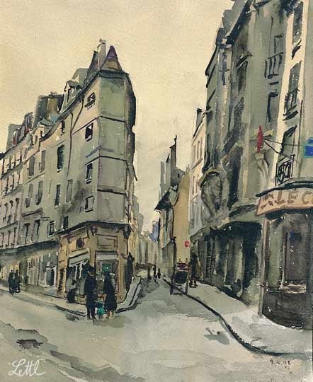 Aquarell Paris 1942