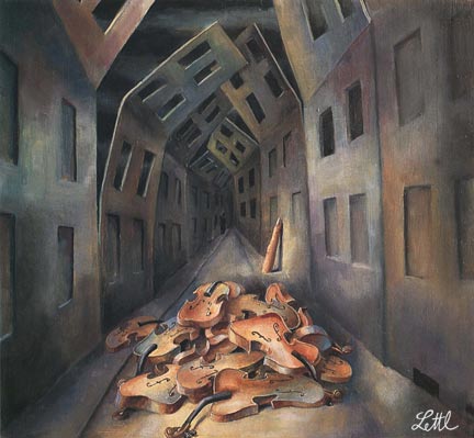 Wolfgang Lettl - Via Stradivari (1983), 30x33 cm