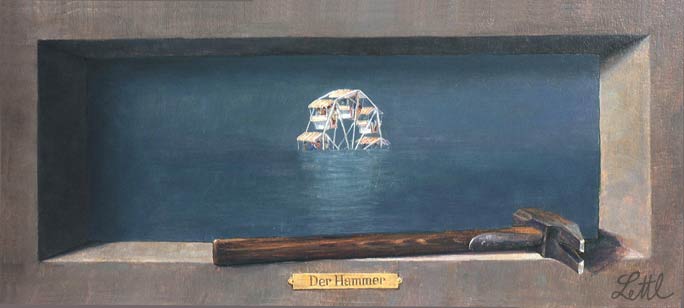 Wolfgang Lettl - Der Hammer (1986), 23,5x54 cm