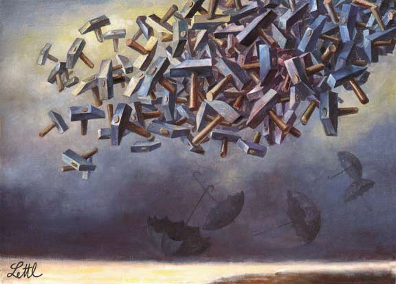 Wolfgang Lettl - Das Gewitter (The Storm) - 1989, 31,5x44 cm