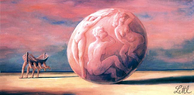 Wolfgang Lettl - Die Träne der Eos (Eos´ Tear) - 1991, 53,5x108 cm