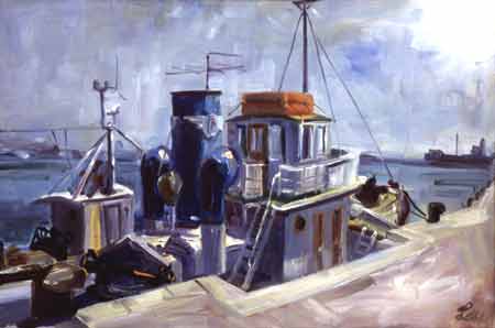 Wolfgang Lettl - Das alte Boot - 70x90cm