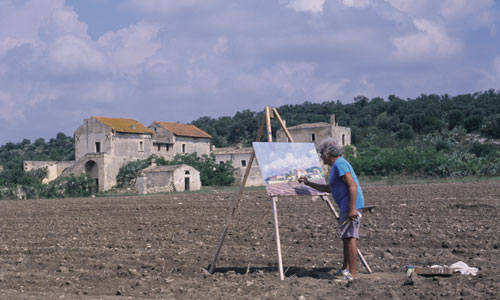 An der Staffelei
