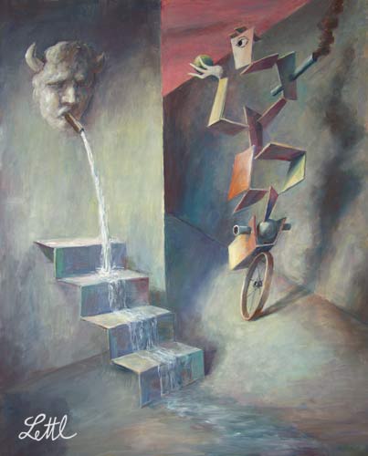 Wolfgang + Florian Lettl - ... es plätschert dahin ... (2007) 78,5x63,5cm