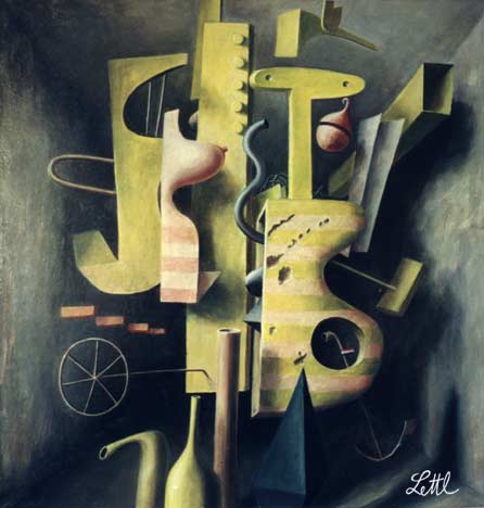 Wolfgang Lettl - gelb (Yellow) 1971, 59x57 cm