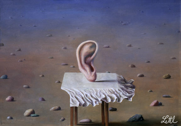 Wolfgang Lettl - Ohr II (Ear II) 1973, 37x52 cm