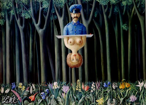 Wolfgang Lettl - Der Waldmeister (The Nitwit) 1973, ca. 60x80 cm