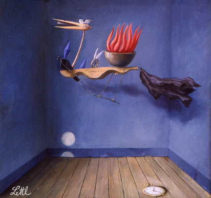 Wolfgang Lettl - Flugobjekt (1983), 30x33 cm