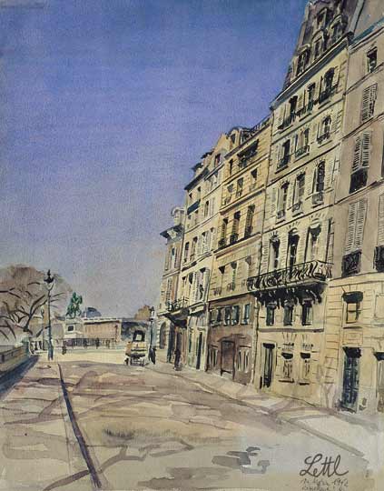 Aquarell Paris 1942