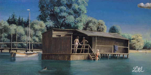 Wolfgang Lettl - Ammersee (1957), 34,5x68,5 cm