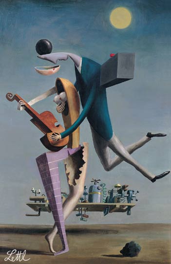 Wolfgang Lettl - Liebesspiel (1958), 113x76 cm