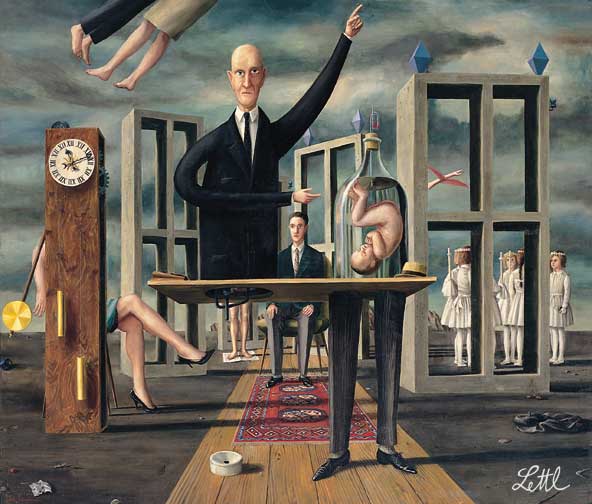 Wolfgang Lettl - Der Termin (The Deadline) 1965, 98x116 cm