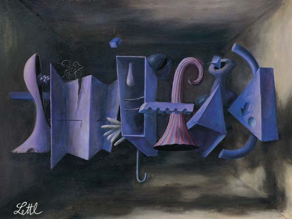 Wolfgang Lettl - saphir (Sapphire) 1971, 39x49,5 cm