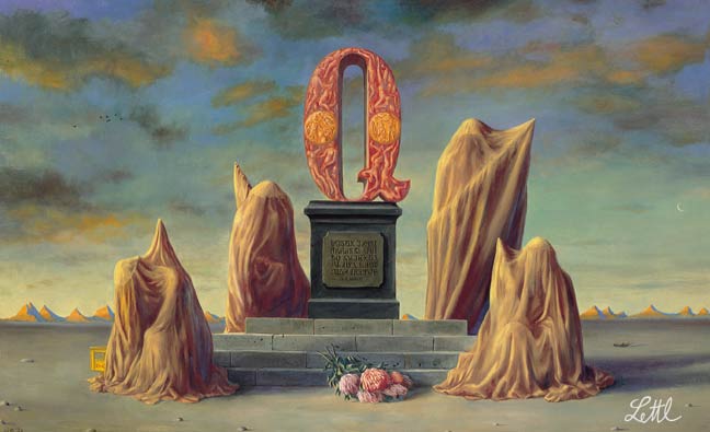 Wolfgang Lettl - Die Wache am großen Q (The Guard at the Big Q) 1973, ca. 60x100 cm