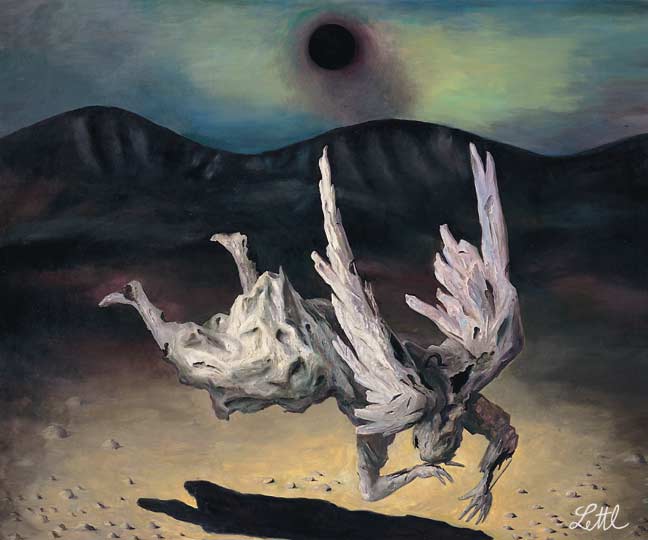 Wolfgang Lettl - Stürzender Engel (Falling Angel) 1979, 107x133 cm