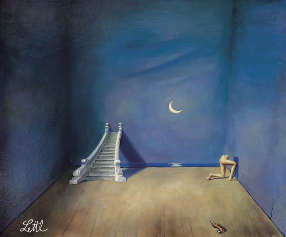 Wolfgang Lettl - Der verlorene Sohn (The Lost Son) 1984, 47x57,5 cm