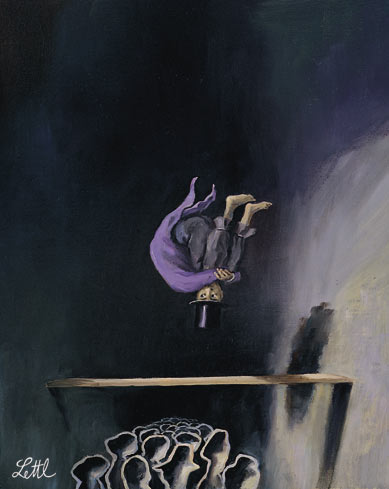 Wolfgang Lettl - Der Gaukler (The Jester) 1993, 44x36,5 cm