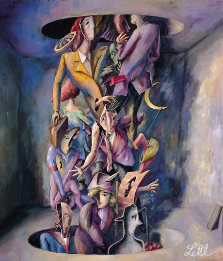 Wolfgang Lettl - online (1995), 122x105 cm