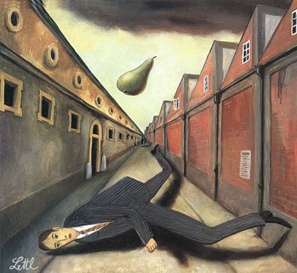 Wolfgang Lettl - Die Flucht I (1982), 30x33 cm