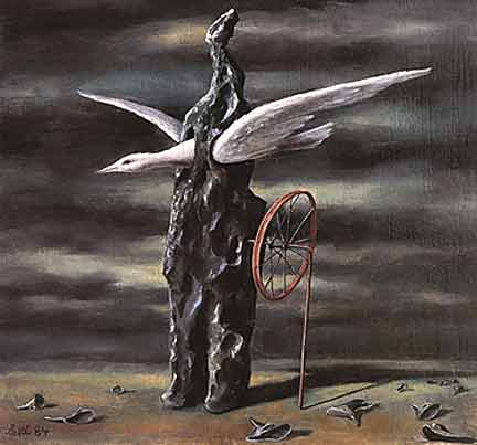 Wolfgang Lettl - Der Friedensstifter (1984), 30x33 cm