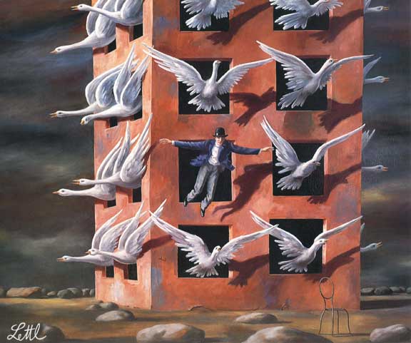 Wolfgang Lettl - Die große Freiheit (1985), 116x138 cm