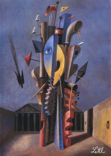 Wolfgang Lettl - Der Falke (1985), 102x75 cm