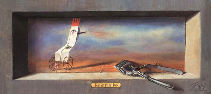 Wolfgang Lettl - Restrisiko (1987), 23,5x54 cm