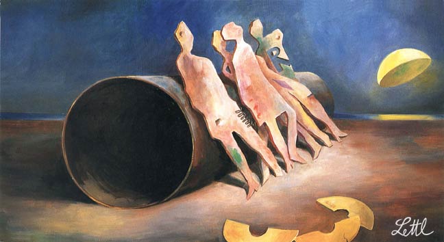 Wolfgang Lettl - Clair de lune (1991), 60x108 cm