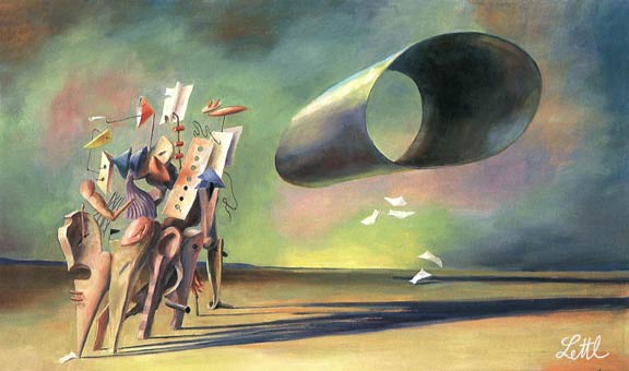 Wolfgang Lettl - Exodus (1991), 45x77,5 cm
