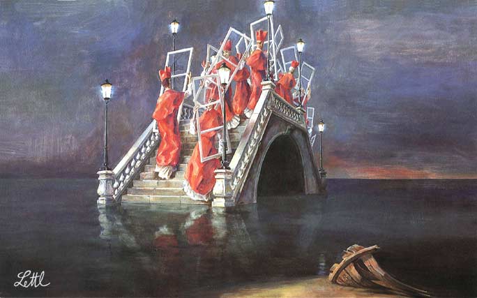 Wolfgang Lettl - Das Schiff (1991), 88x140 cm