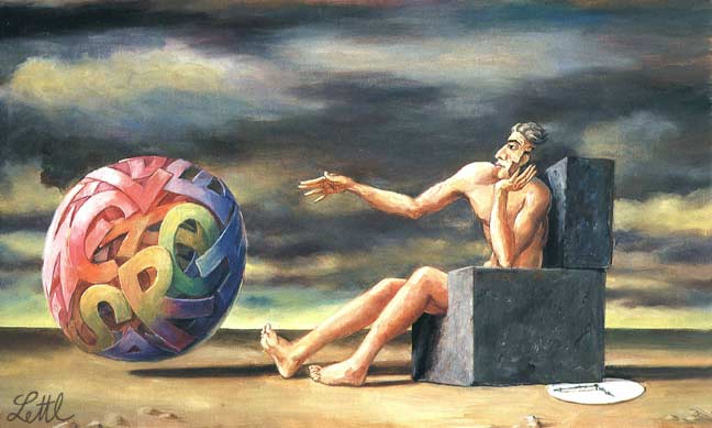 Wolfgang Lettl - In principio (1991), 45,5x75 cm